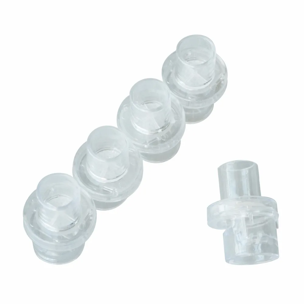 Pocket CPR Oxygen Inlet Accessories Mouthpiece For CPR Resuscitator Mask mouthpiece for CPR One-way Valve AED traini Transparent