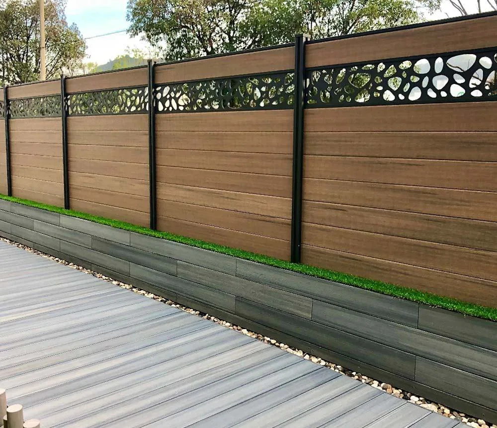 Uv Protected Composite Wood Fence Panel Outdoor Fencing WPC Garden Fence