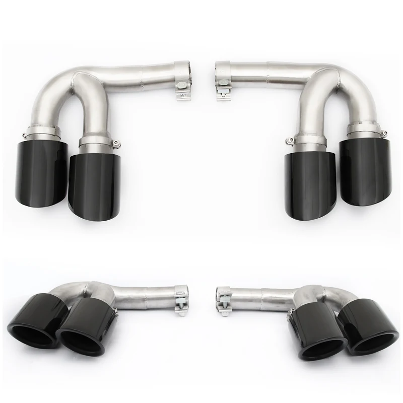 Performance Exhaust Tail Pipe with Carbon Fiber Tip Dual Exhaust Tips For VW Touareg 2018-2022`Carbon Fiber Muffler Tailpipes