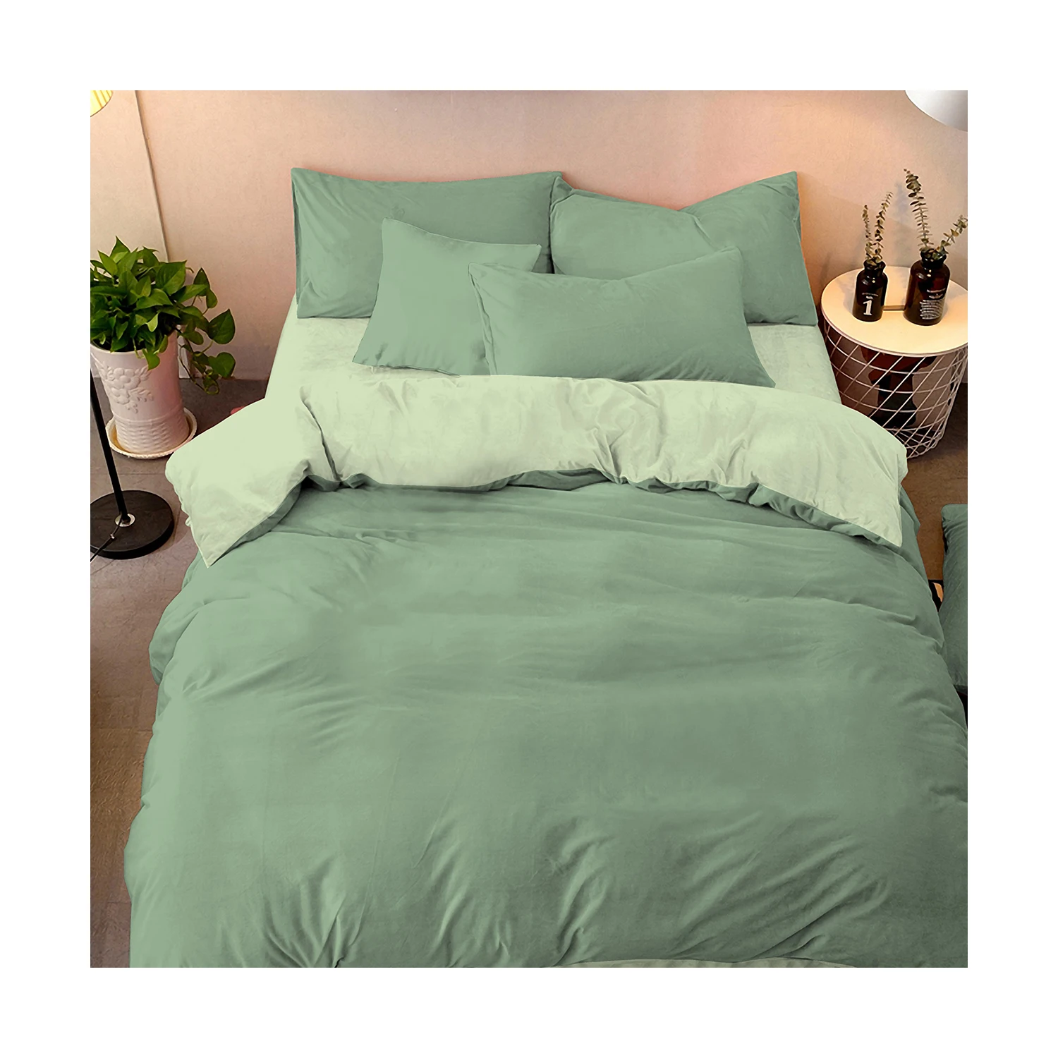 Low price good quality cotton touch feeling plain polyester fabric