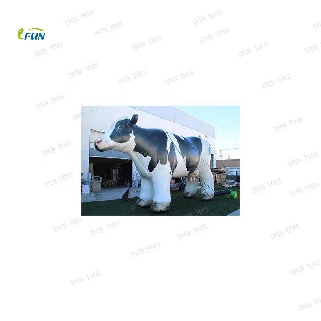 Giant advertising inflatables xxx milka cow mascot/life size totem balloon for Decoration events
