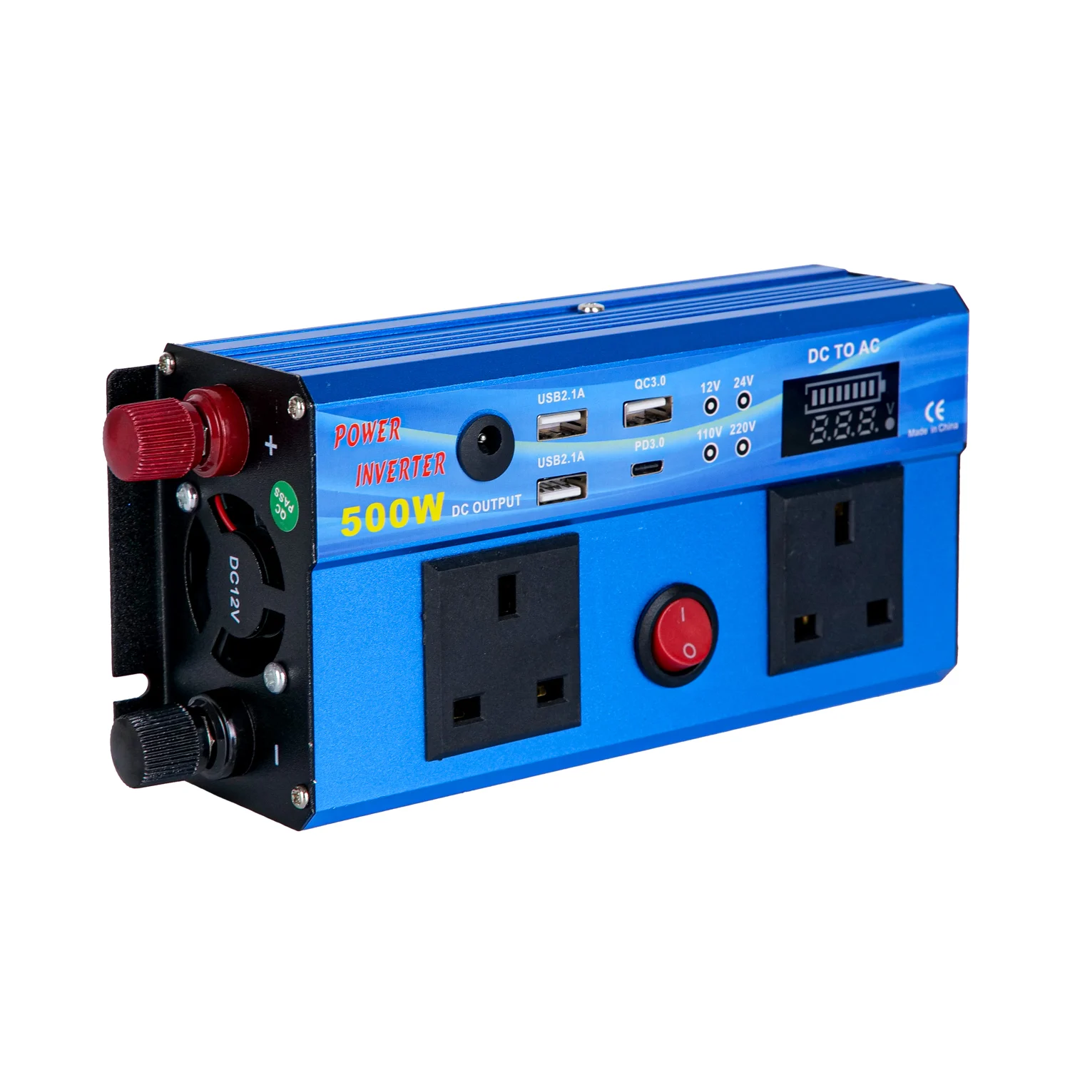 Solar Inverter 500W Dc To Ac Inverter With LED Display Type C Port Modified Sine Wave Inverter