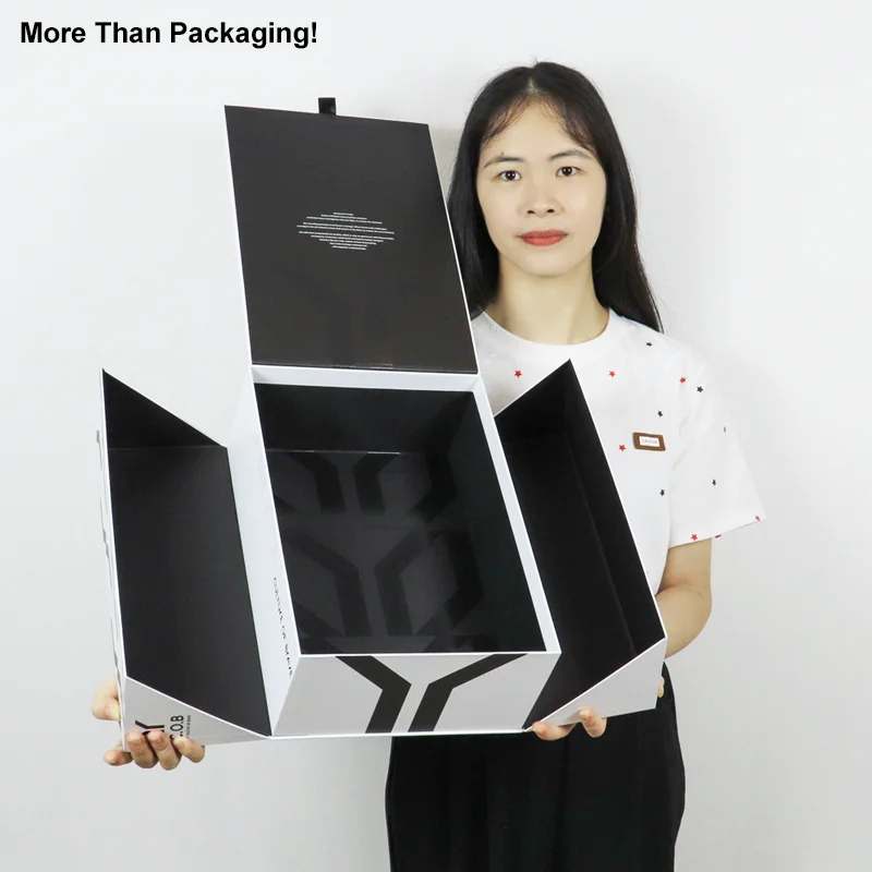 special design biodegradable elegant packaging en carton paperboard beauty products magnet cosmetic makeup package paper boxes