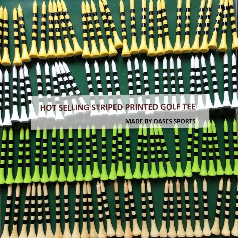 70mm 83mm Factory Direct Customized Printed Wooden Bamboo Golf Tees with Plastic Bag