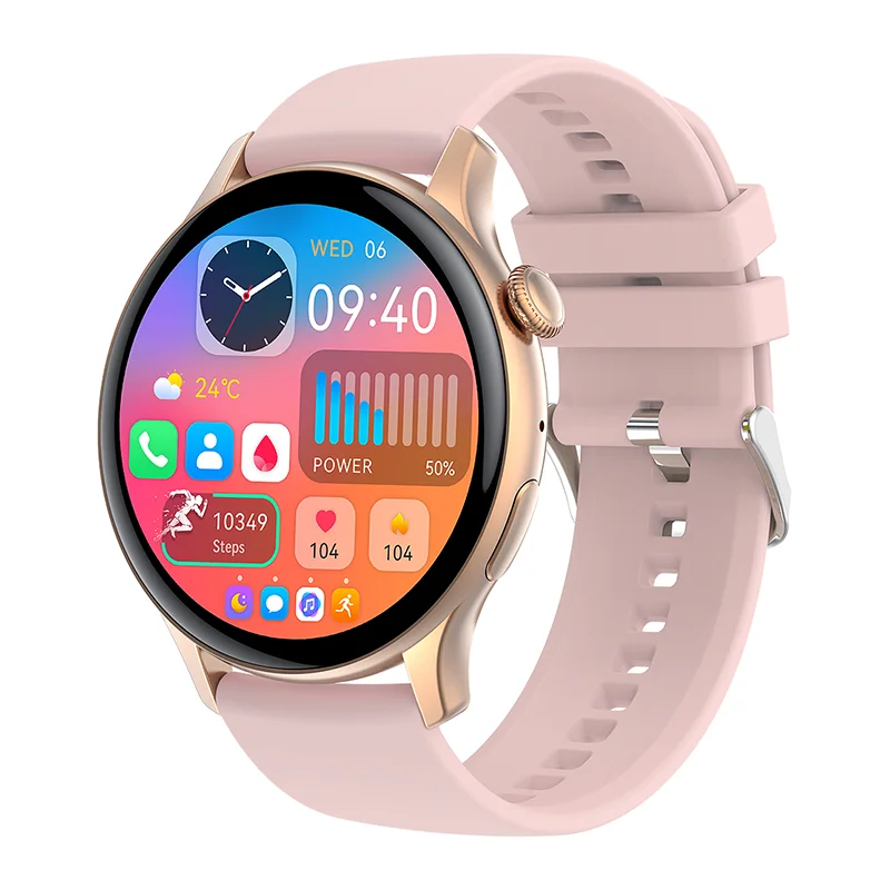 2023 AMOLED luxury smart watch HK85 1.43inch round HD full touch screen ip68 waterproof fashion ladies smartwatch
