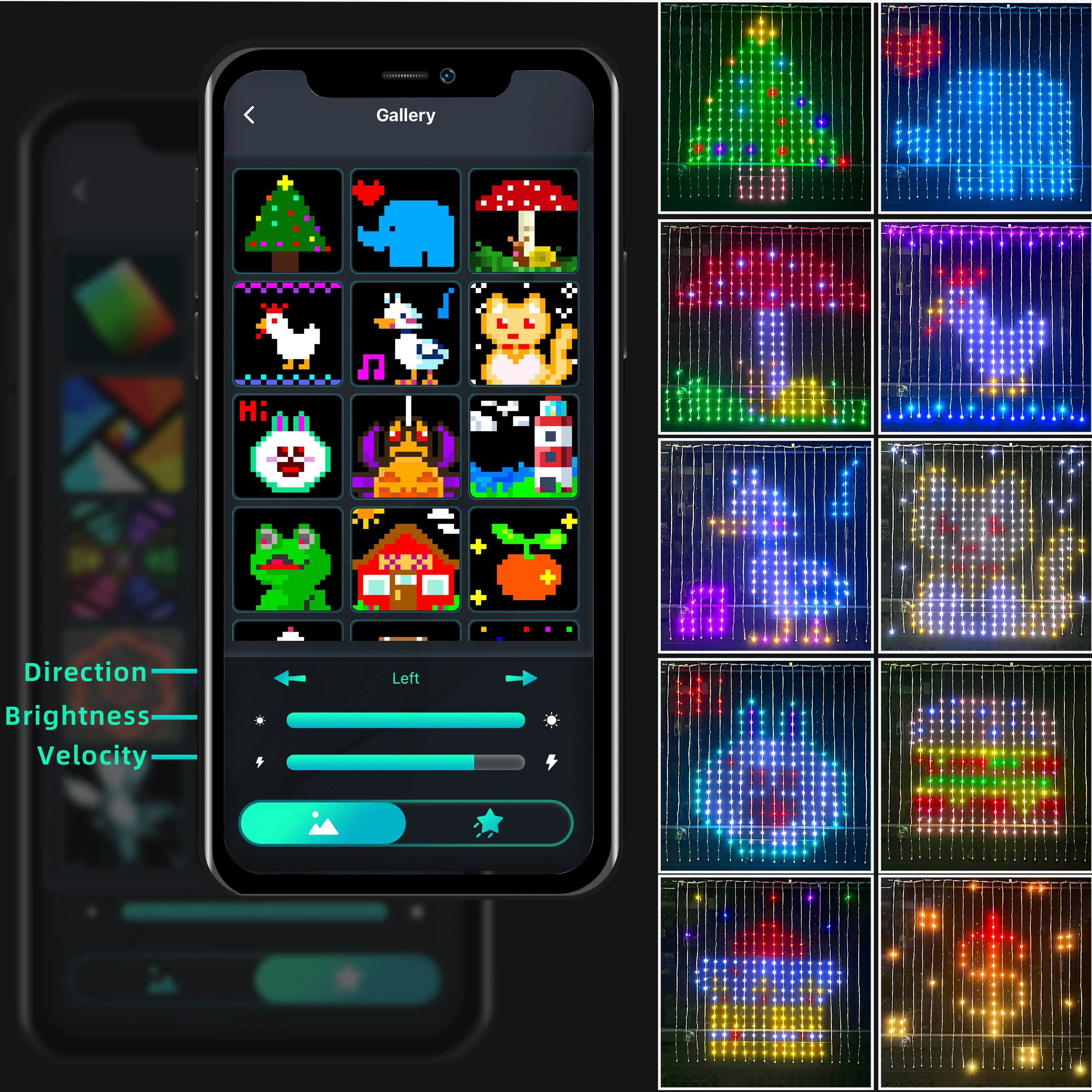 App Controlled DIY Christmas Lamp Smart Home Ceiling Curtain Fairy Lights Led Pixel WS2811 RGB Wedding Decoration Backdrop