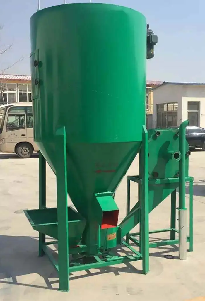 Factory price automatic animal crusher mixer grinding mixing machine for chicken poultry farm feed mill small feed system