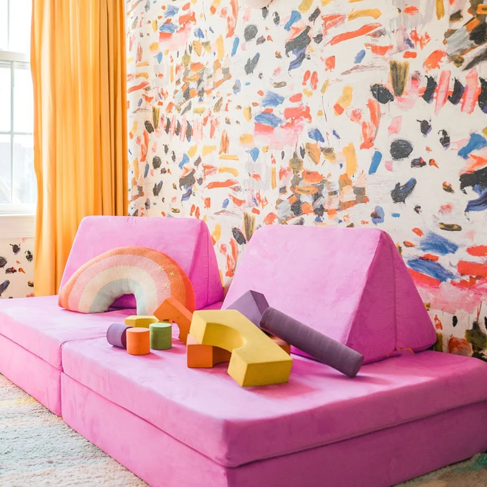 Factory Direct top seller OEM living room sofas nugget kids couch children sofa kids play couch