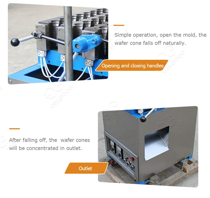 Small Scale Commercial Wafers Ice Cream Cone Making Machine