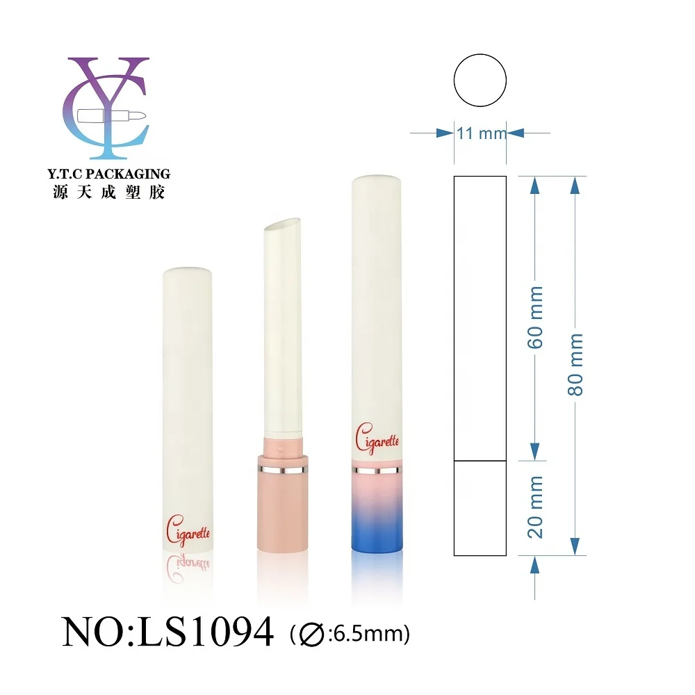 Creative Round Plastic Packaging with your custom logo empty  cigarette lipstick tube