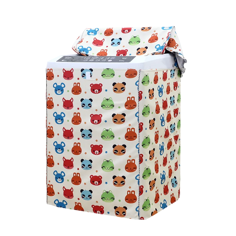 Storage universal cartoon drum washing machine cover cloth fresh single and double refrigerator dust cover towel