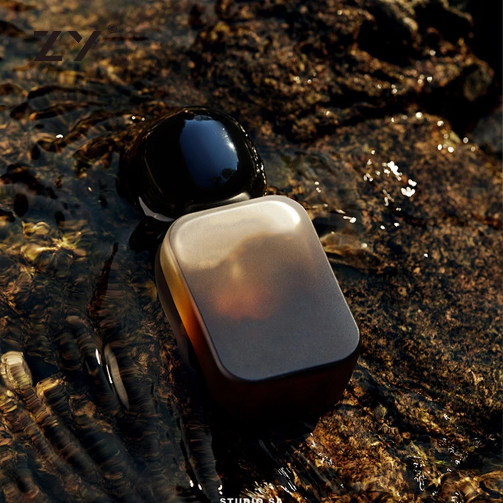 Brown Aesthetic 25 Ml Matt Glass Perfume Bottles Rectangular Perfume Bottle Empty Perfume Bottles 50 Ml