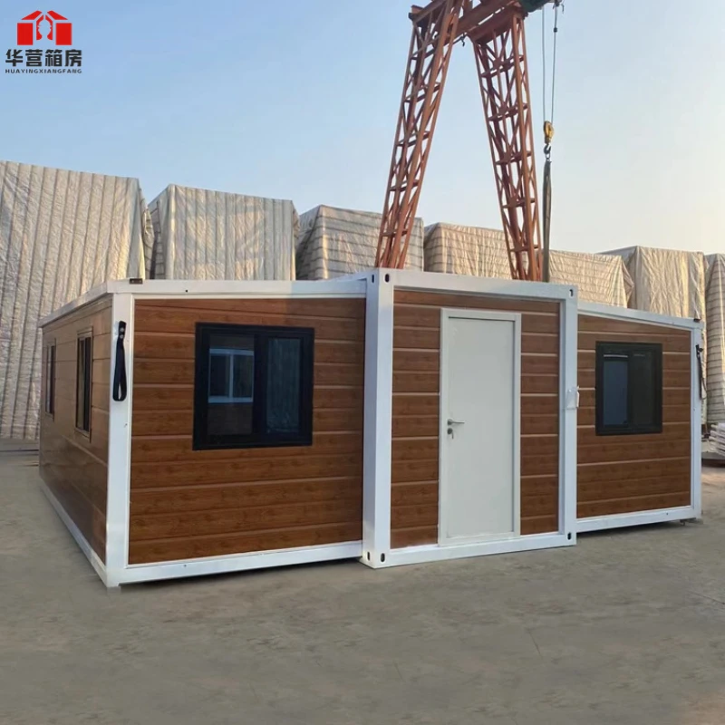 Easy Folding 40Ft 20 Ft Prefab Container Expandable House Light Steel Folding Prefabricated Home Villa with bathroom kitchen