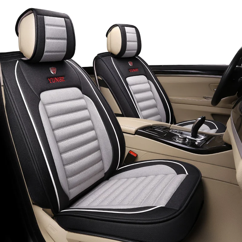 Fashion Leather Car Seat Cover Protector Four Season Universal Luxury Cars Seat Cover Set