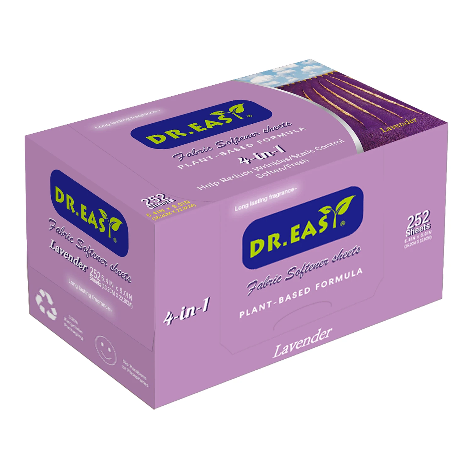 New Lavender Active Ingredient Tumble Dry Sheets Anti Static Laundry Fabric Softener Sheet