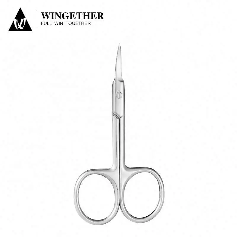 Wingether Amazon Hot Sale Eyelash Scissors And Tweezers Manicure Nail Scissor Cuticle Scissors Curved