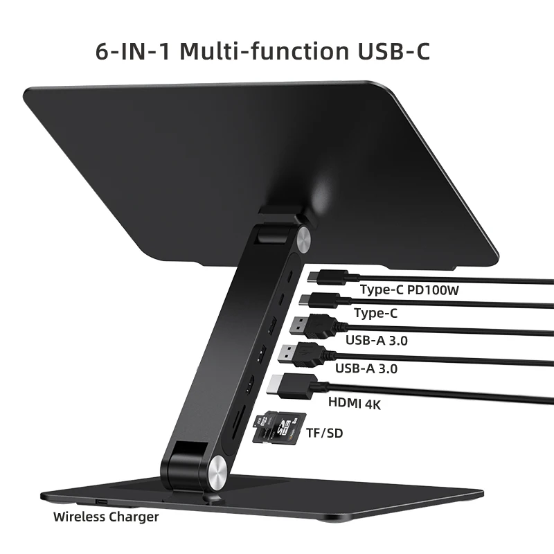 Bracket Holder Dj Metal Notebook Base Support Portable Laptop Stand Hdmi Usb Hub Aluminium Adjustable With Docking Station