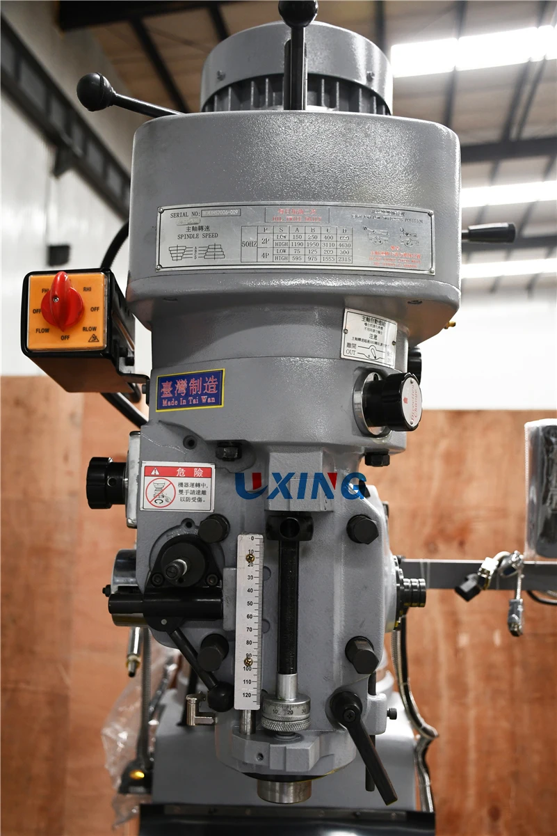 Taiwan turret and slotter head optional ram 3 axis DRO vertical milling machine fresadora X6325