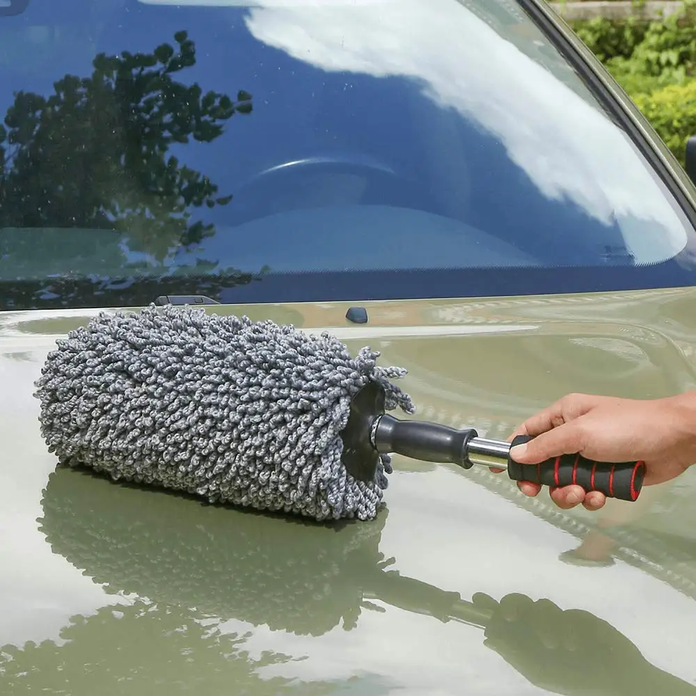 HC Super Soft Microfiber Car Duster Exterior with Extendable Handle Car Brush Duster for Car Cleaning Dusting Samples