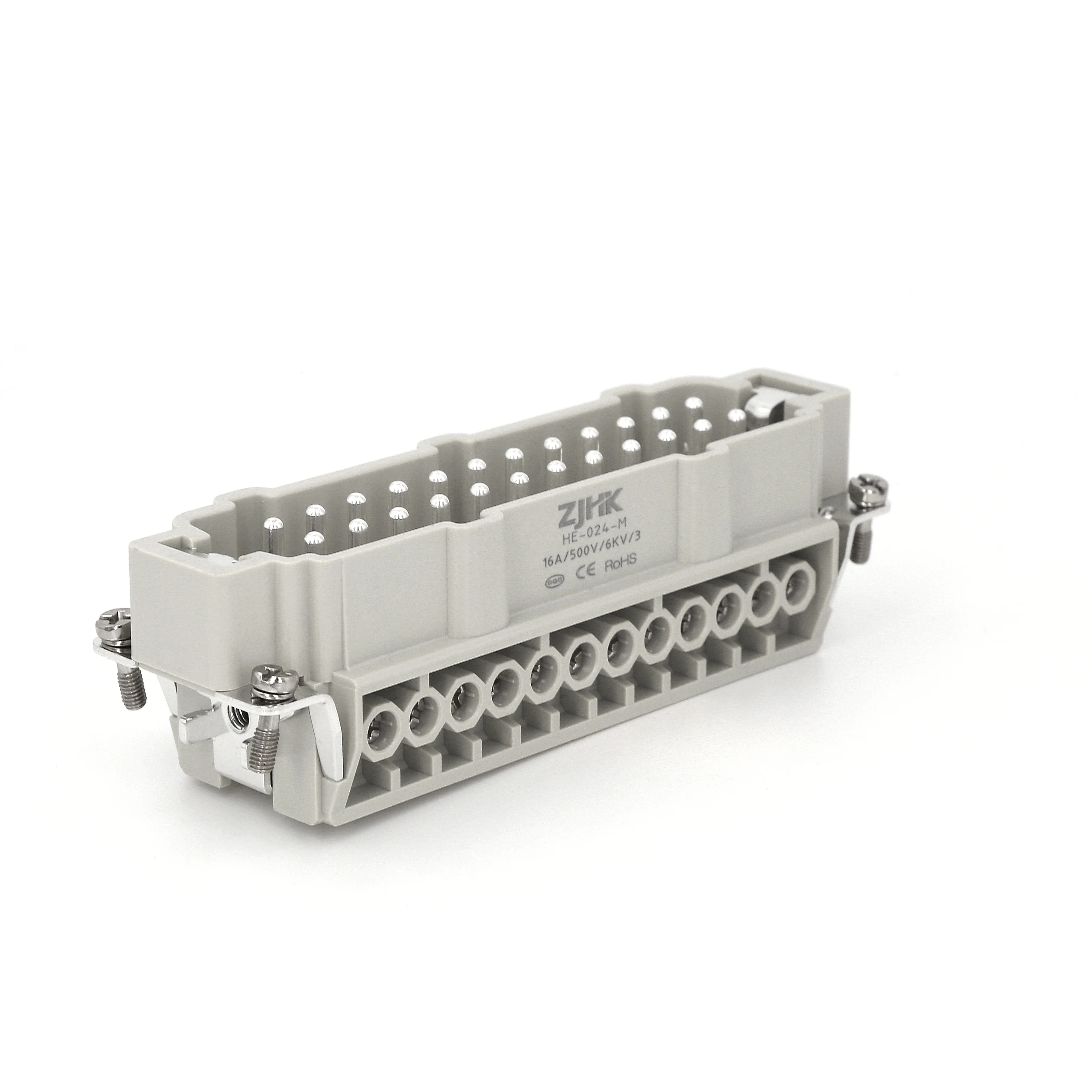 HE-024 Waterproof 16A 24 Pin Male Insert Heavy Duty Rectangular Connector Plug Waterproof 09330242601 replace harting han series