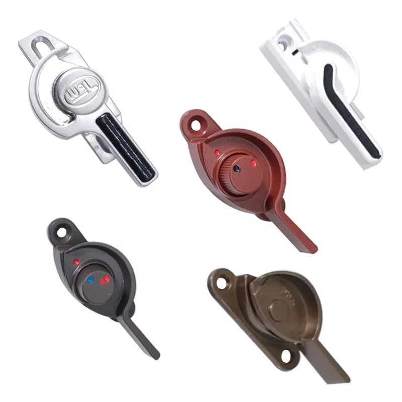 Customized color black white gold window lock system aluminum Accessories adjustable window locks