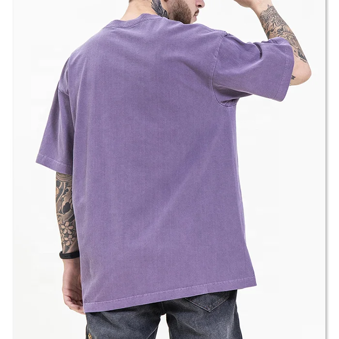 oem manufacturers custom high fashion streetwear t shirt 270gsm heavyweight short sleeve men washed vintage plain unisex tshirt