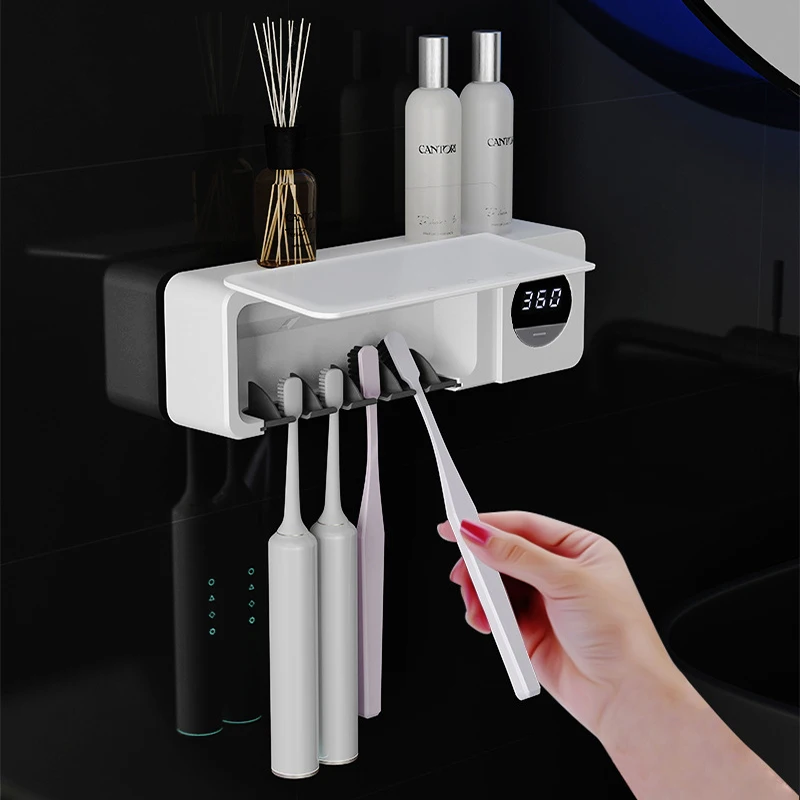 Smart UV Toothbrush Sterilizer Tooth Brush UV Sanitizers Full Family Home Use Case Automatic Disinfection Brush Sanitizer Holder