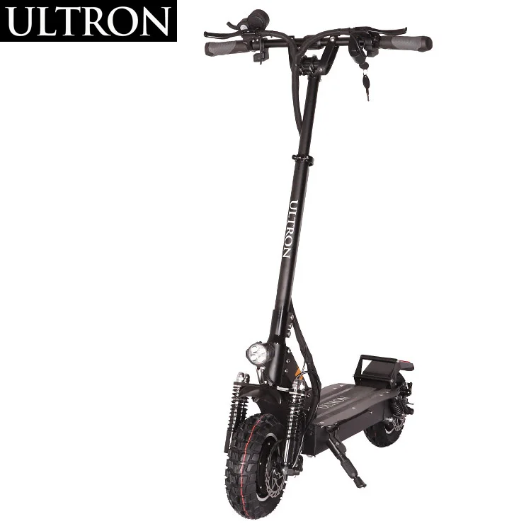 ULTRON T10 Mobility Electric Kick Scooter Adult Powerful Fast Two Wheel 60V2400W Dual Motor Ten Inch With Disc Brake