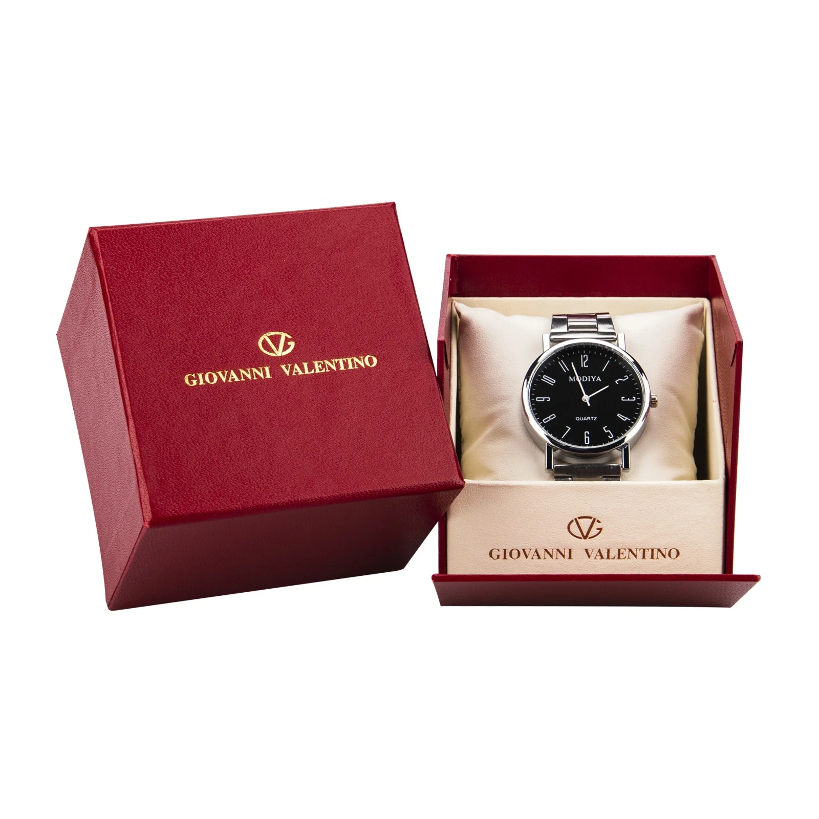 Custom Logo High End Custom Logo Kraft Paper Boxes Watch Gift Box Rigid Paper Packaging Box for Watch Paper Board Handmade HX