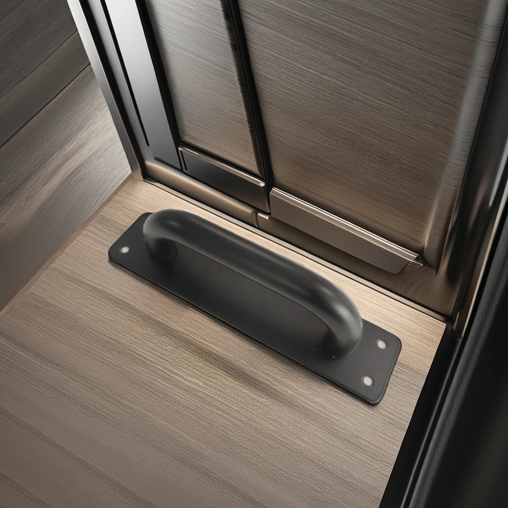 Custom Good Powder Coated Steel Aluminum Gate Door Handle Home Office Hotel Barn Door Stainless Steel Push Pull Handle Plate