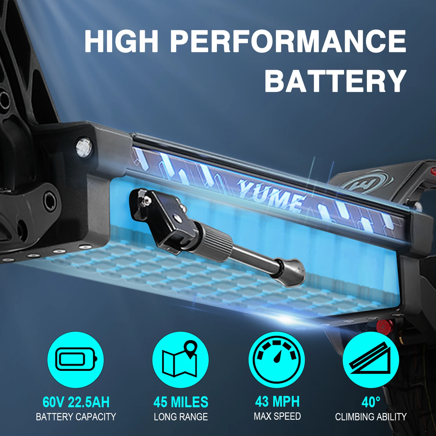 [US  EU Warehouse] New arrival YUME M10 HAWK Scooter 2000w/2400w Electric Scooters dual motor 10inch fat tire foldable scooter