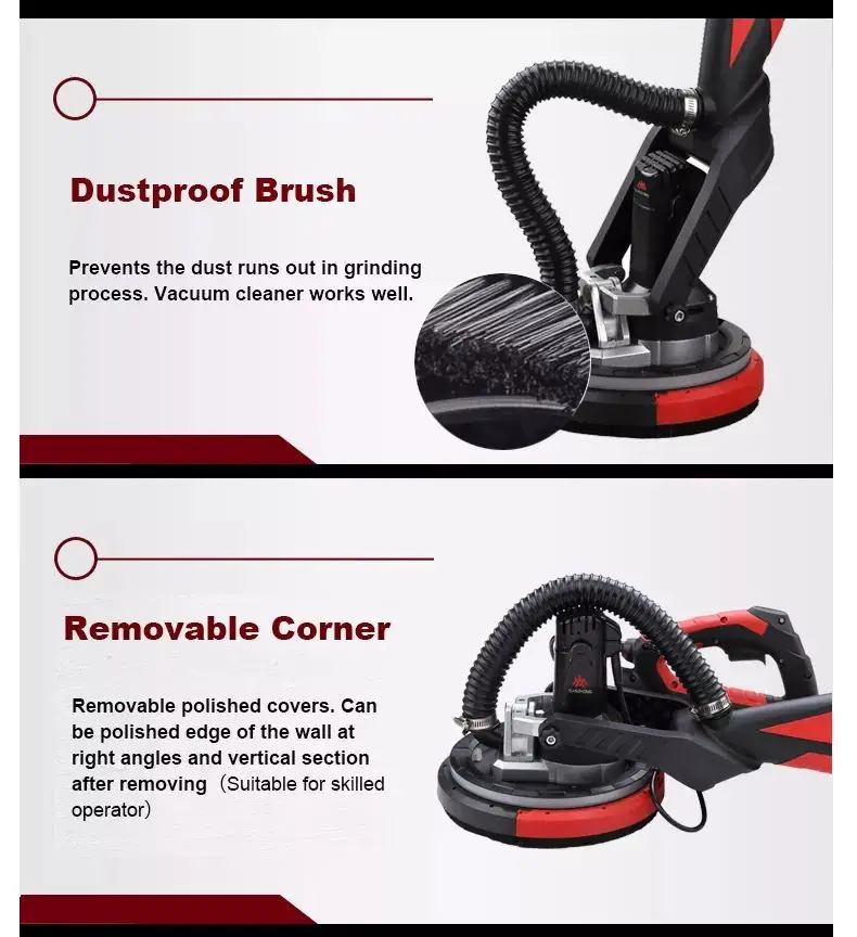 SZL-225-2 240V Electric Professional Dust Free Vacuum and Environmental Protection Drywall Wall Sander Festool