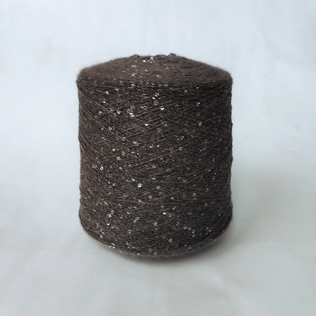 Lotus Yarns Superfine Alpaca  Merino Sequin Yarn 165m/50g Fingering Weight Cone Bobbin Yarn For Hand Knitting Crochet Hand Woven