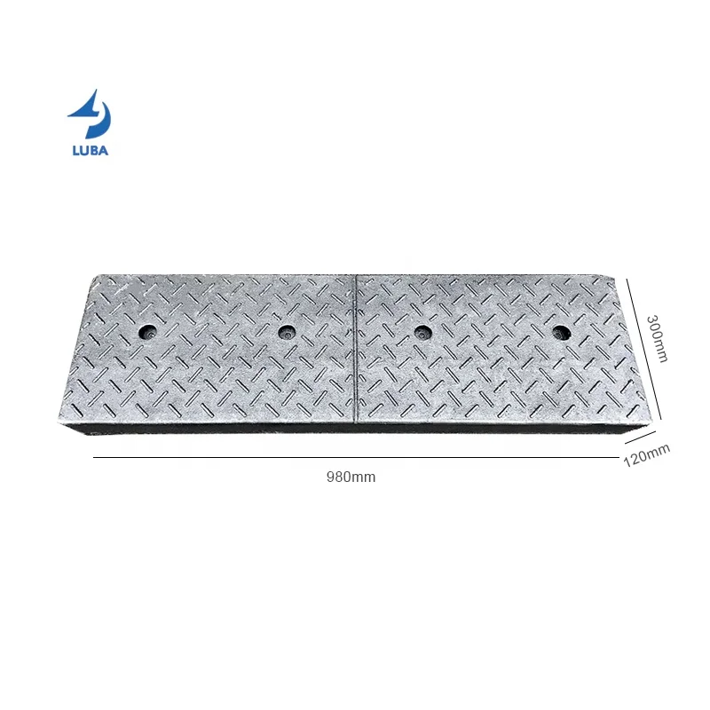 980*300*120mm Rubber Material High Quality Black Door Ramp Threshold Curb Stone Car Trailer Kerb Ramp