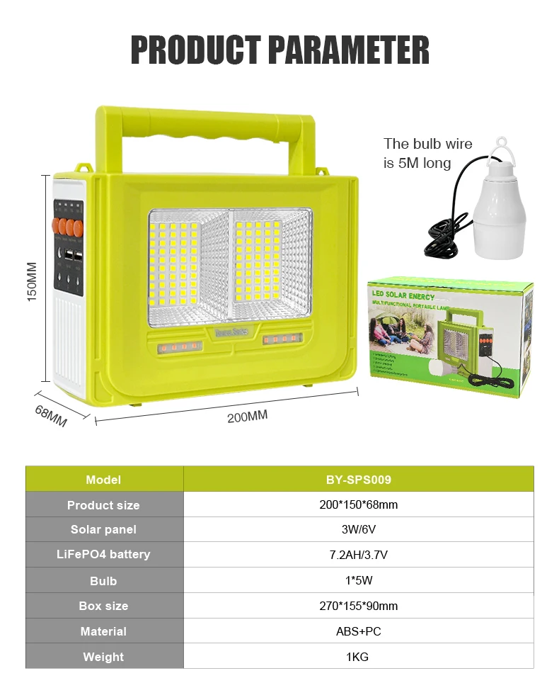 Portable system USB output Bluetooth speaker External light bulb Multi-function solar garden light led garden light
