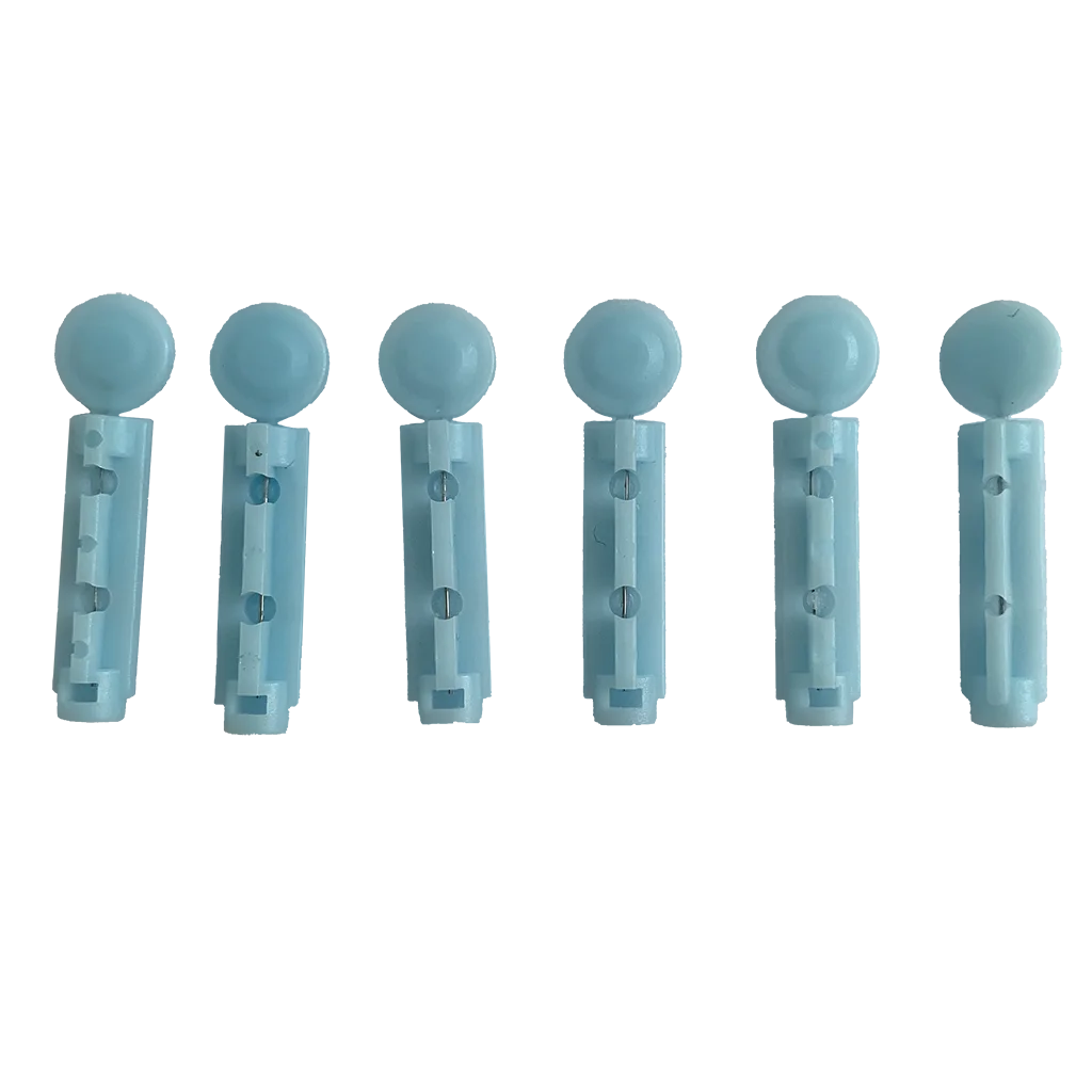 2024 Factory Hot Sale Medical Blood Lancet Twist Top 30G 28G Blue