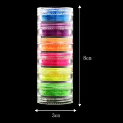 6 colors Neon Glow Sparkling Eye shadow Eye shadow loose eyeshadow Nail acrylic powder nail art