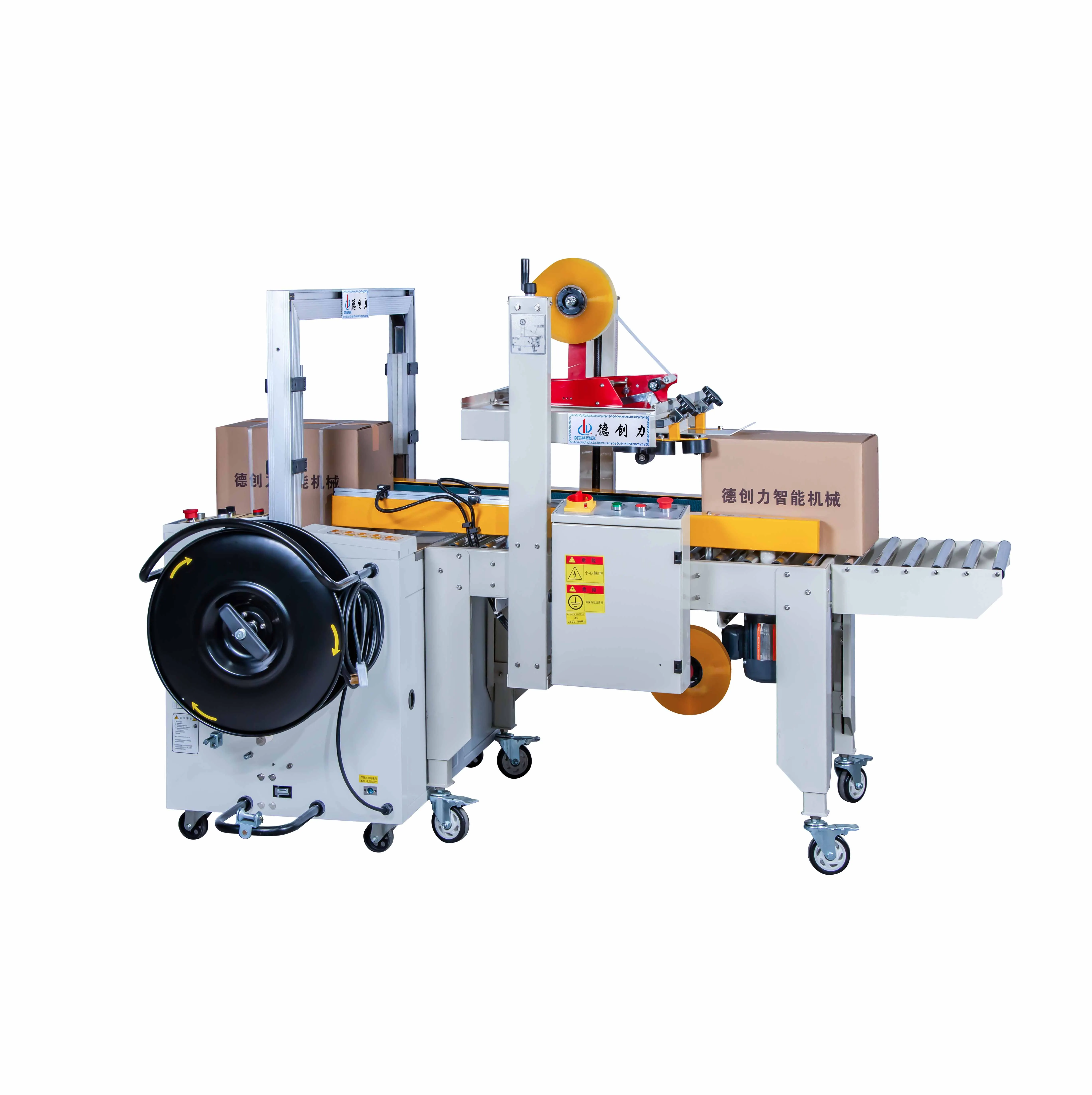 DPP-50A Semi Automatic Box Strapping Machine Price Carton Box Sealing Machine Tape Case Sealer