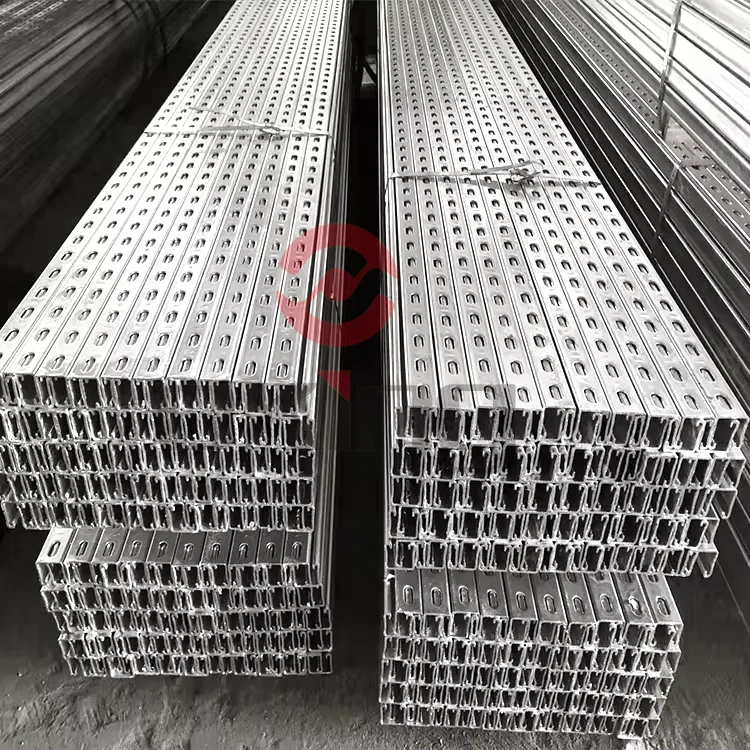 Galvanized Steel Or Stainless Steel   U or C Shaped Strut Channel  Precast Concrete  fixing brackets Channel system