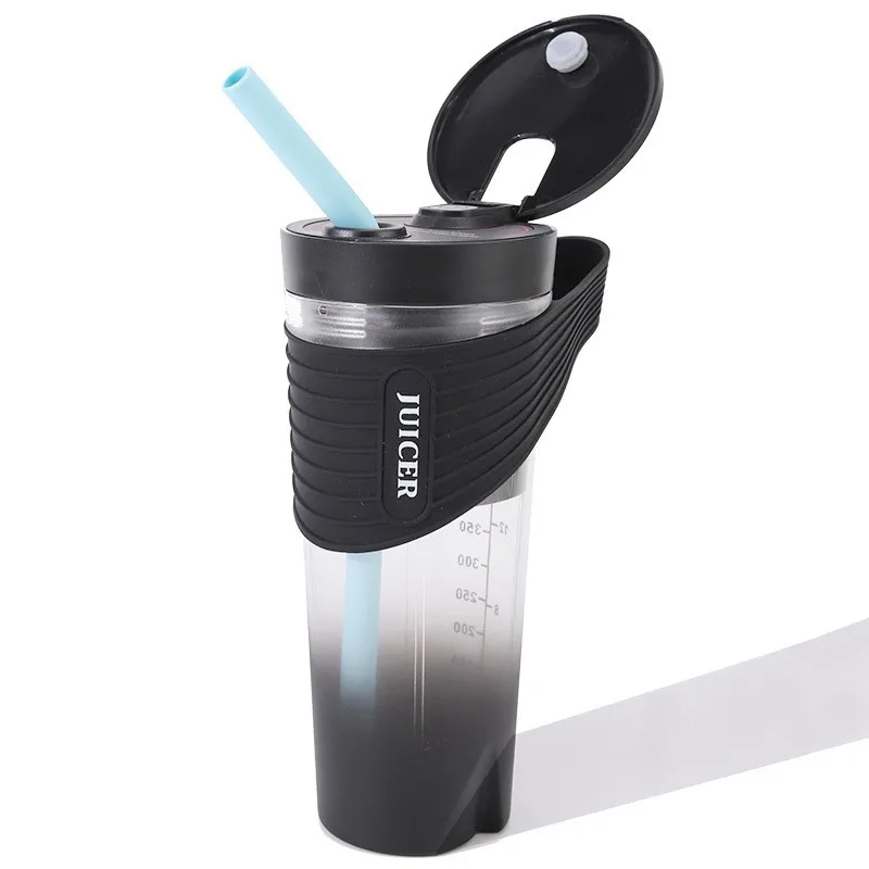 Many colors 4000mah Rechargeable 460ml portable blender Juicer Cup Fruit Mixer Smoothie Juicer Blender with straw and cup brush