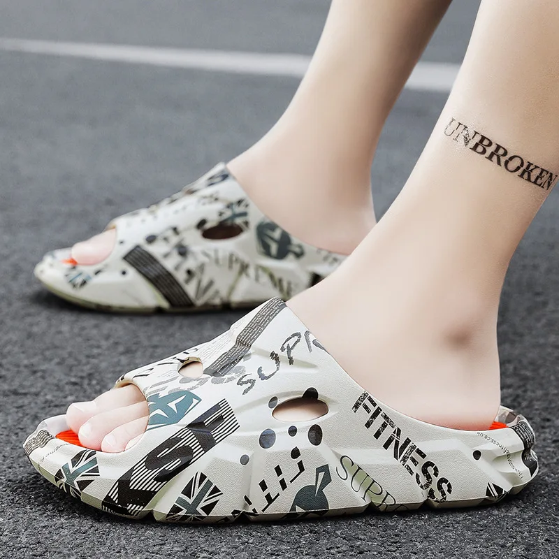 Summer Home Indoor Anti slip Slippers Wearing Durable Beach Slippers for Men Outdoor Soft sneakers slippers