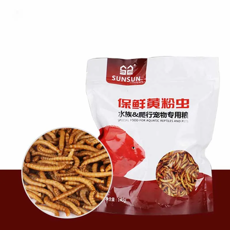 SUNSUN Feed Blood Parrot Fish Food Mealworm Barley Worm Tropical Fish Rich Fish Food