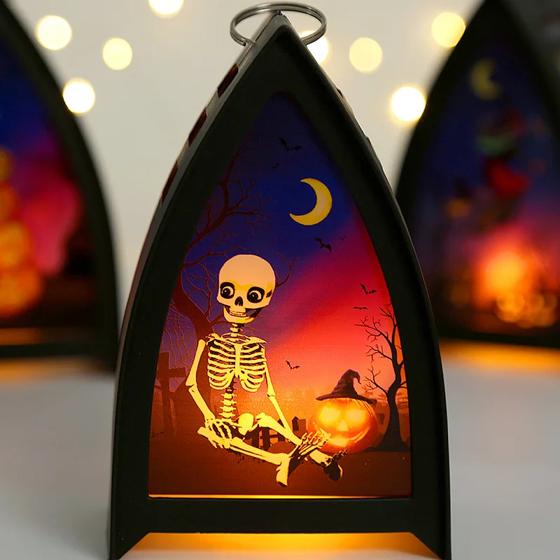 Halloween lantern skeleton witch children carry scary atmosphere decorations home decoration