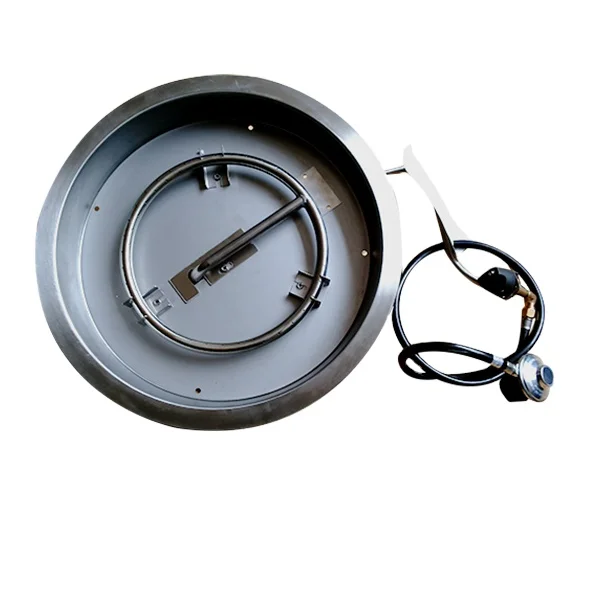 Stainless steel outdoor asia fire pit pan, propane burner and gas kit