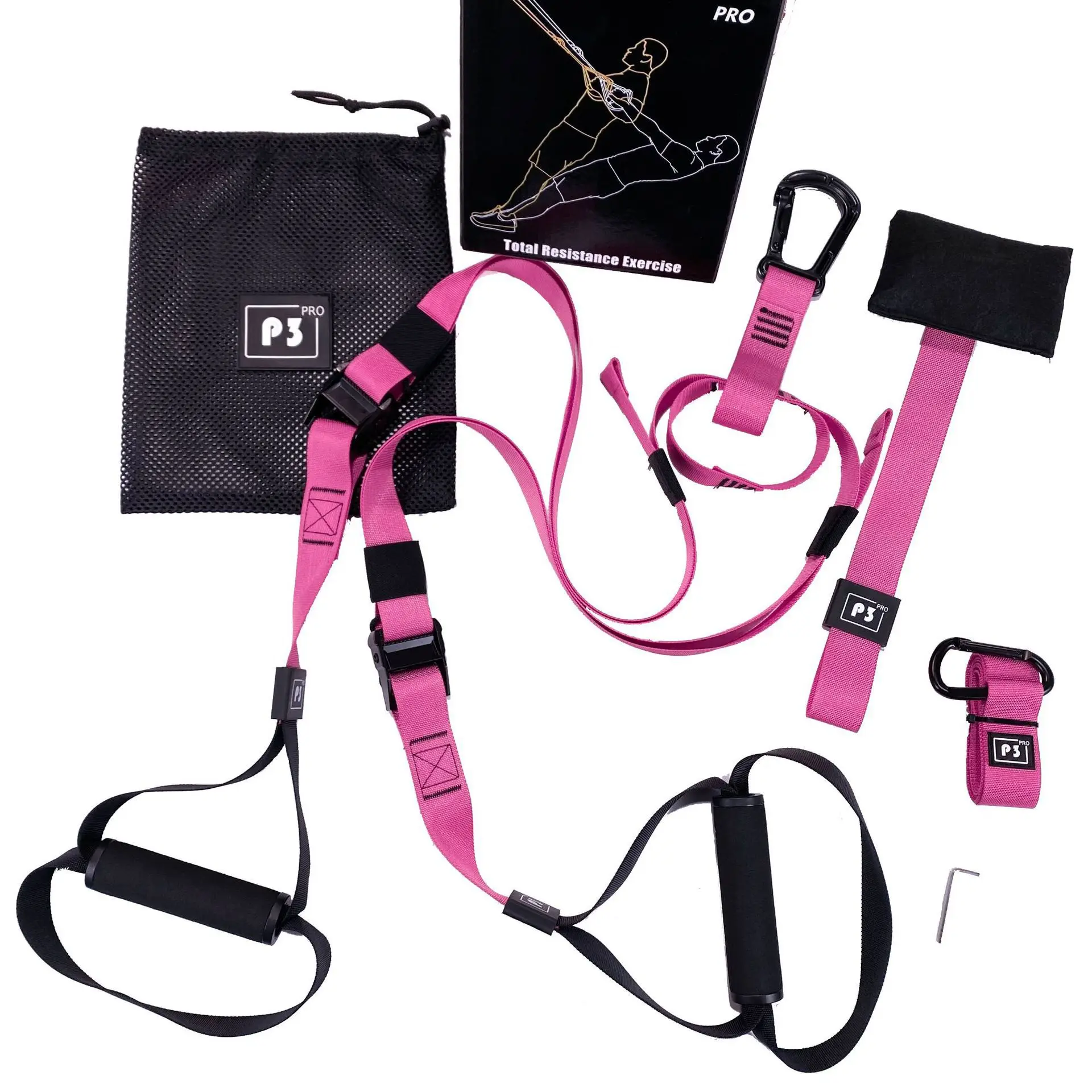 p3trx Suspension Straps P3-3 with home hanging fitness equipment Tension rope Tension band Yoga exercise resistance band