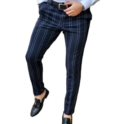 High quality streetwear custom cargo formal trousers korean long pants for men