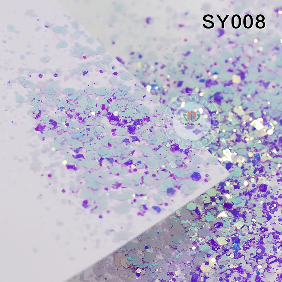 Wholesale Big Size 18Mm 3Mm Sequin Glitter Bulk Mix Shaped Chunky Glitter Powder For Craft And Wall Paint