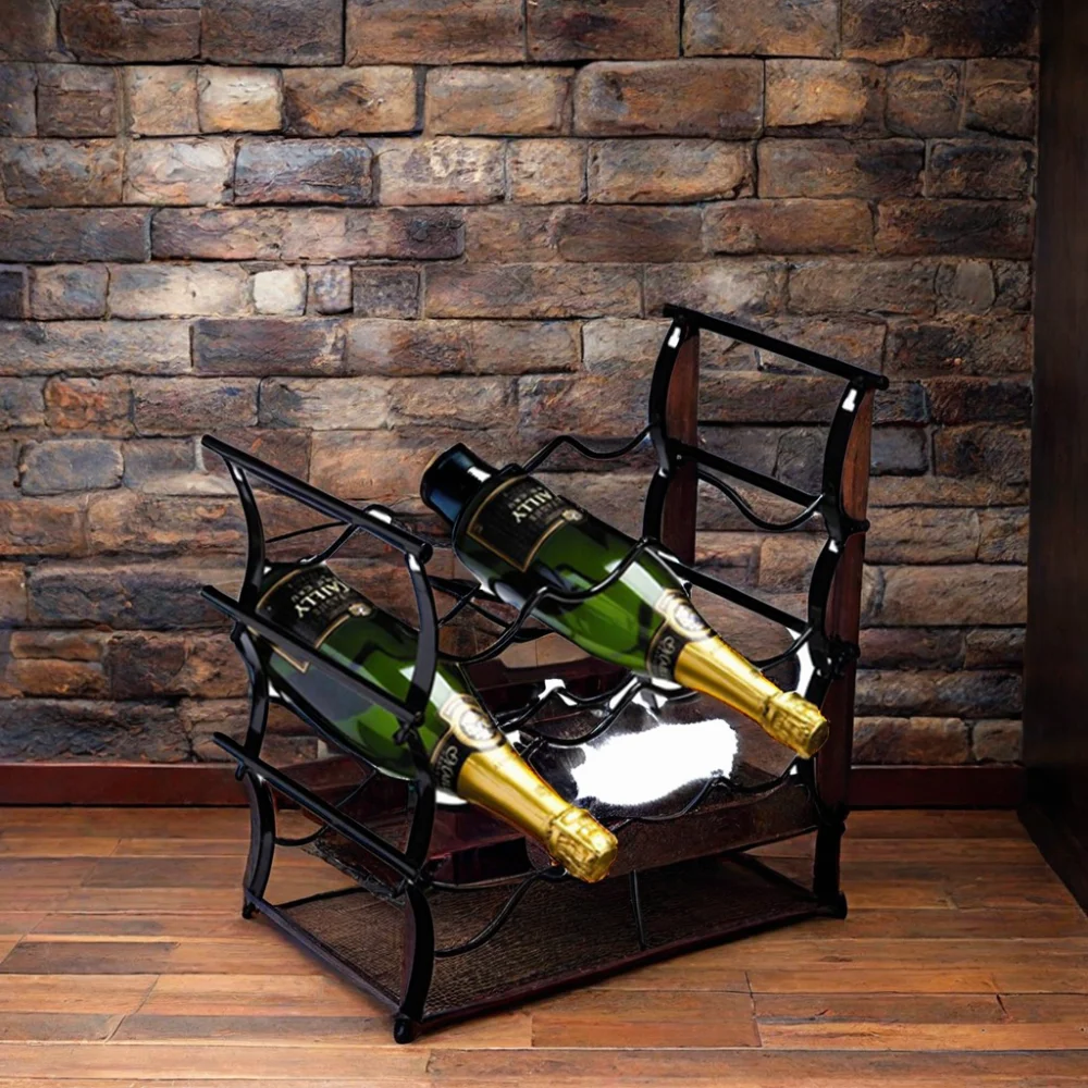 3-Layer Standing Countertop Metal Storage Rack Stackable Iron Wire Wine Bottle Organizer Holder Kitchen Designed Food Packed Box