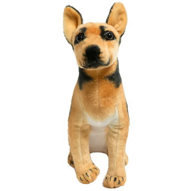 custom stuffed dog plush toy lifelike plush sitting german shepherd dog soft toy