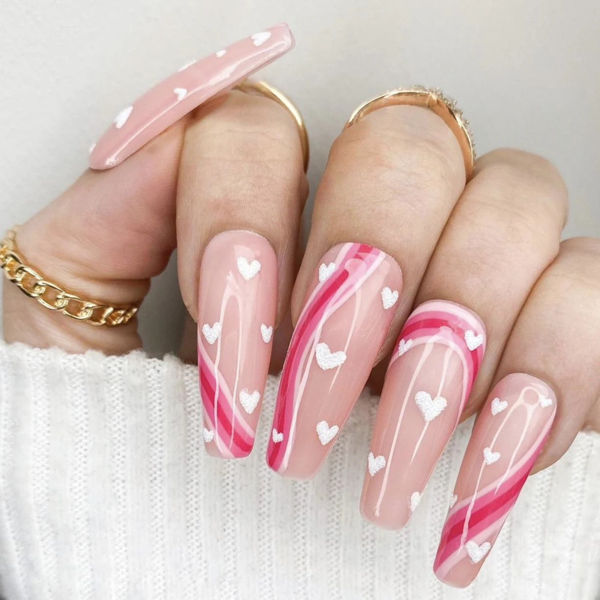 
INS New Fashion Pre Order Extra Long Coffin Ballerina Nail Tips Press On Nails 